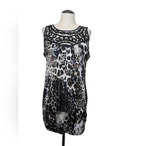 Studio Y Animal Print Sleeveless Tunic Size L